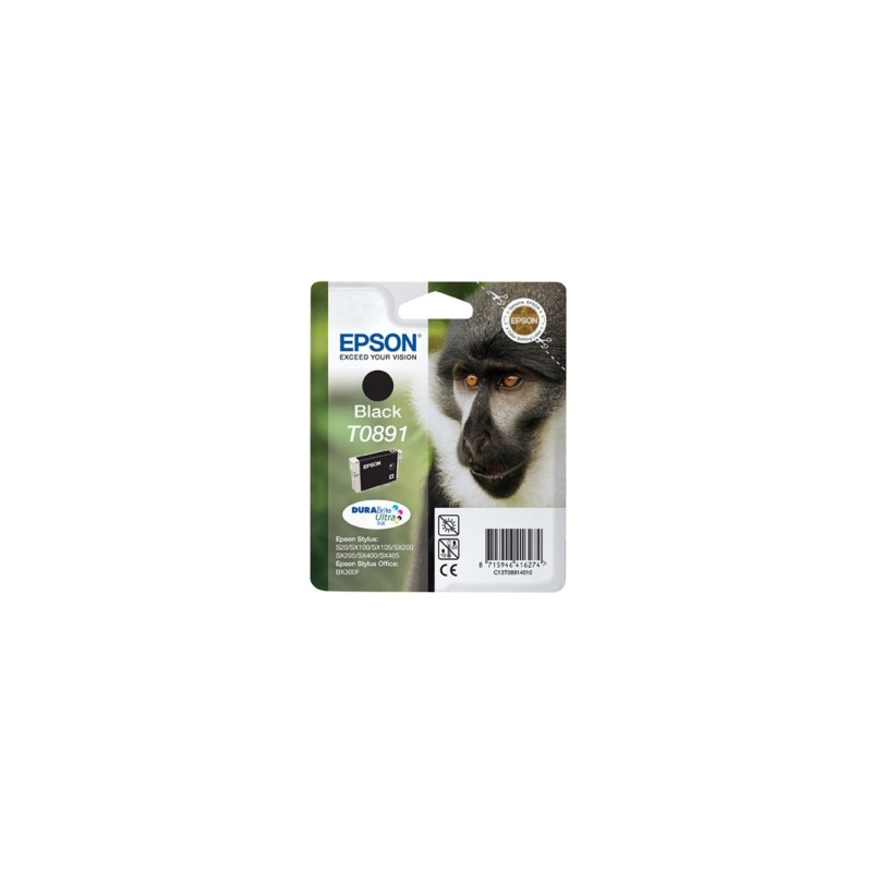 EPSON CARTUCCIA D\'INCHIOSTRO NERO C13T08914011 T0891 170 COPIE 5,8ML ORIGINALE EPSON CARTUCCIA D\'INCHIOSTRO NERO C13T08914011 T0891 170 COPIE 5,8ML ORIGINALE