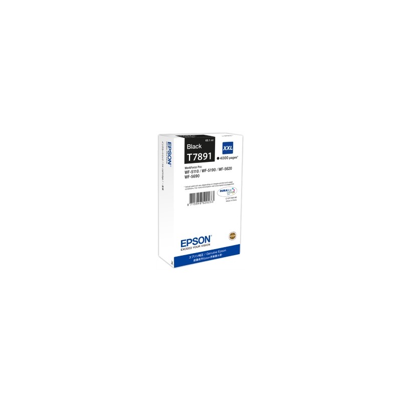 EPSON CARTUCCIA D\'INCHIOSTRO NERO C13T789140 T7891 4000 COPIE 65,1ML XXL ORIGINALE EPSON CARTUCCIA D\'INCHIOSTRO NERO C13T789140 T7891 4000 COPIE 65,1ML XXL ORIGINALE