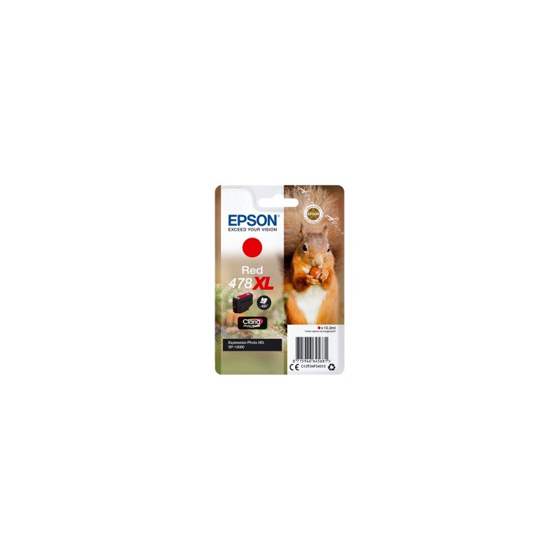 EPSON CARTUCCIA D\'INCHIOSTRO ROSSO C13T04F54010 478XL 830 COPIE 10,2ML ORIGINALE EPSON CARTUCCIA D\'INCHIOSTRO ROSSO C13T04F54010 478XL 830 COPIE 10,2ML ORIGINALE