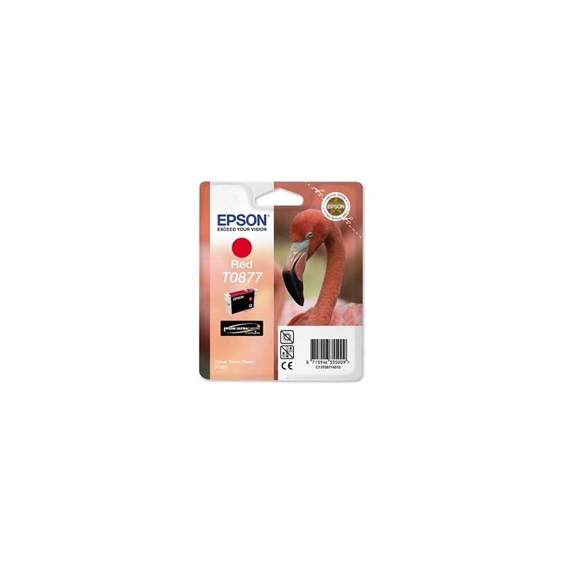 EPSON CARTUCCIA D\'INCHIOSTRO ROSSO C13T08774010 T0877 915 COPIE 11,4ML ORIGINALE EPSON CARTUCCIA D\'INCHIOSTRO ROSSO C13T08774010 T0877 915 COPIE 11,4ML ORIGINALE