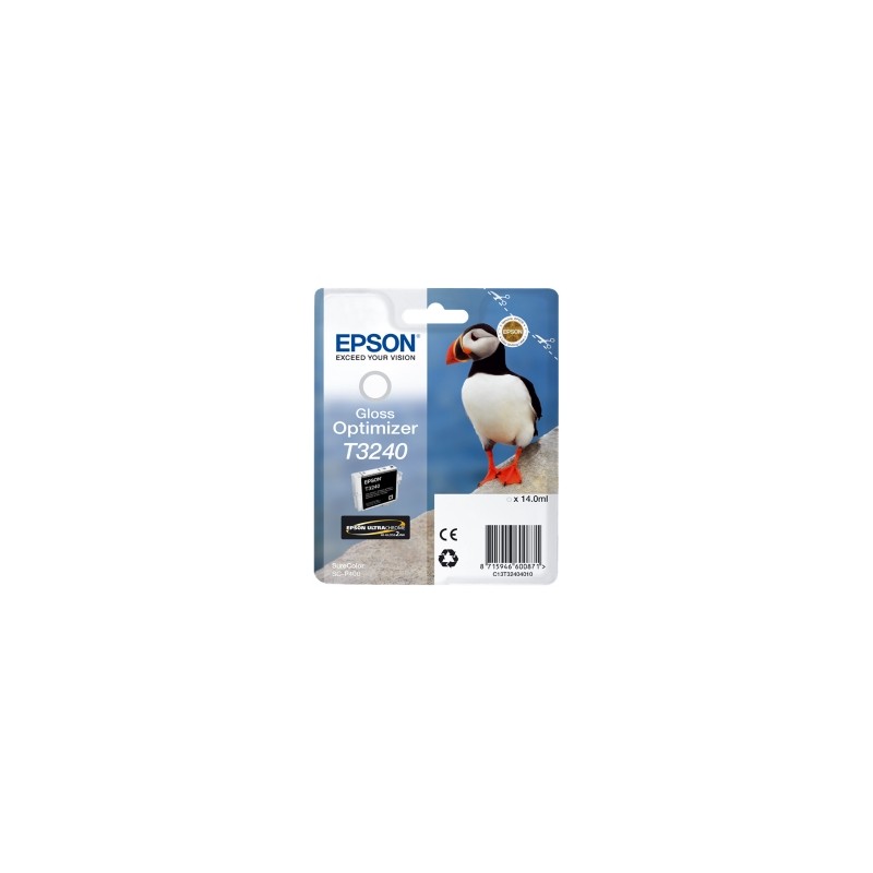 EPSON CARTUCCIA D\'INCHIOSTRO TRASPARENTE C13T32404010 T3240 3350 COPIE 14ML GLOSS OPTIMIZE ORIGINALE EPSON CARTUCCIA D\'INCHIOSTRO TRASPARENTE C13T32404010 T3240 3350 COPIE 14ML GLOSS OPTIMIZE ORIGINALE