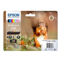 EPSON MULTIPACK NERO / CIANO / MAGENTA / GIALLO / CIANO (CHIARO) / MAGENTA (CHIARO) C13T37 ORIGINALE