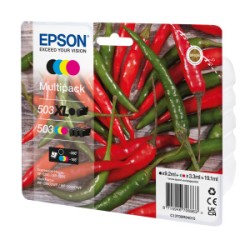 EPSON MULTIPACK NERO / CIANO / MAGENTA / GIALLO C13T09R94010 503 XL/503 1045 COPIE 6,4ML ORIGINALE