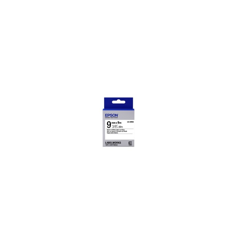 EPSON NASTRO NERO SU BIANCO LK-3WBN C53S653003 ORIGINALE EPSON NASTRO NERO SU BIANCO LK-3WBN C53S653003 ORIGINALE