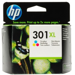 HP CARTUCCIA D\'INCHIOSTRO DIFFERENTI COLORI CH564EE 301 XL 300 COPIE 6ML ORIGINALE