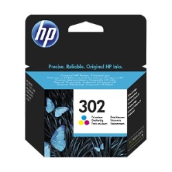 HP CARTUCCIA D\'INCHIOSTRO DIFFERENTI COLORI F6U65AE 302 150 COPIE ORIGINALE