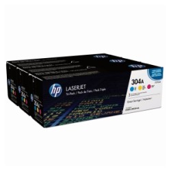 HP MULTIPACK CIANO / MAGENTA / GIALLO CF372AM 304A CC531A + CC532A + CC533A ORIGINALE