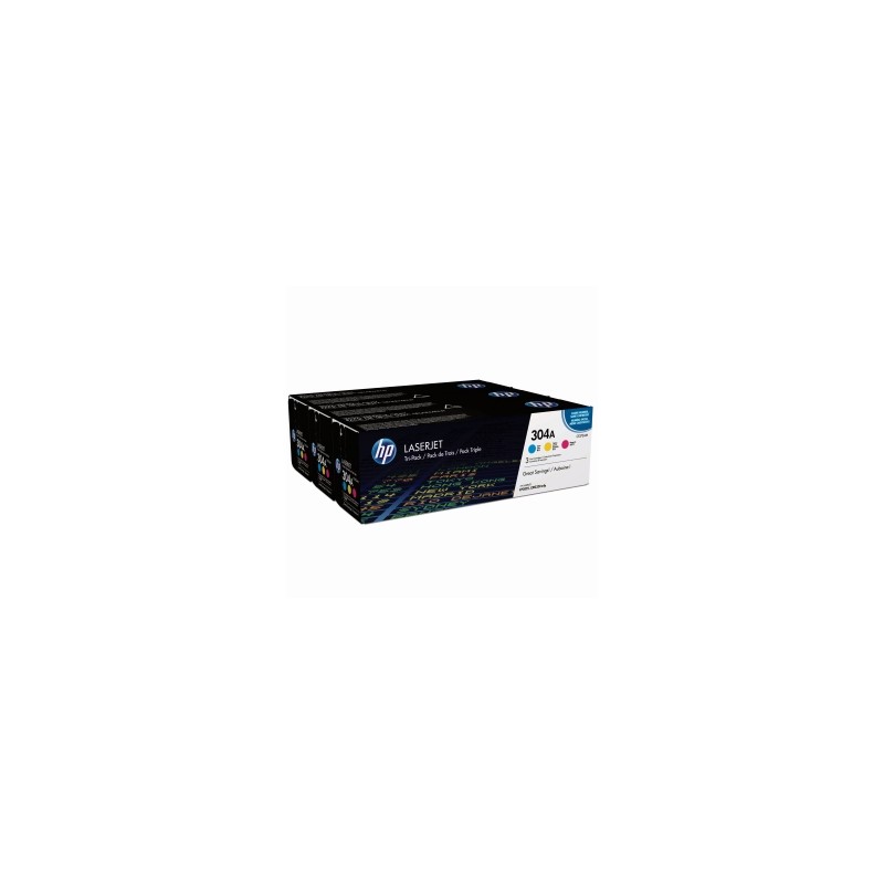 HP MULTIPACK CIANO / MAGENTA / GIALLO CF372AM 304A CC531A + CC532A + CC533A ORIGINALE