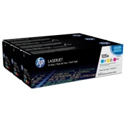 HP MULTIPACK CIANO / MAGENTA / GIALLO CF373AM 125A CB541A + CB542A + CB543A ORIGINALE