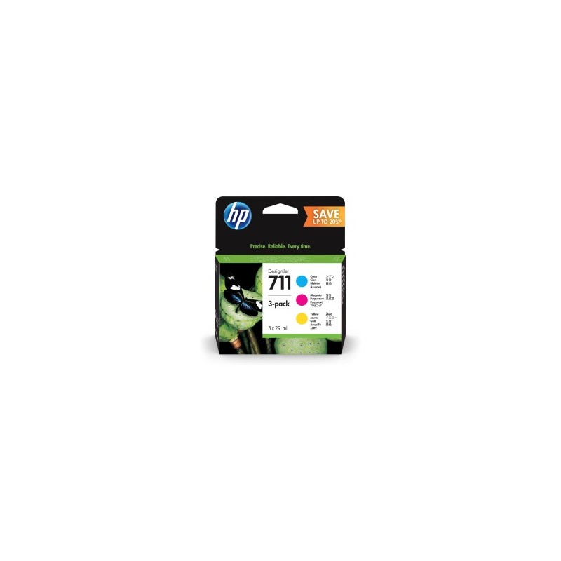 HP MULTIPACK CIANO / MAGENTA / GIALLO P2V32A 711 ORIGINALE HP MULTIPACK CIANO / MAGENTA / GIALLO P2V32A 711 ORIGINALE