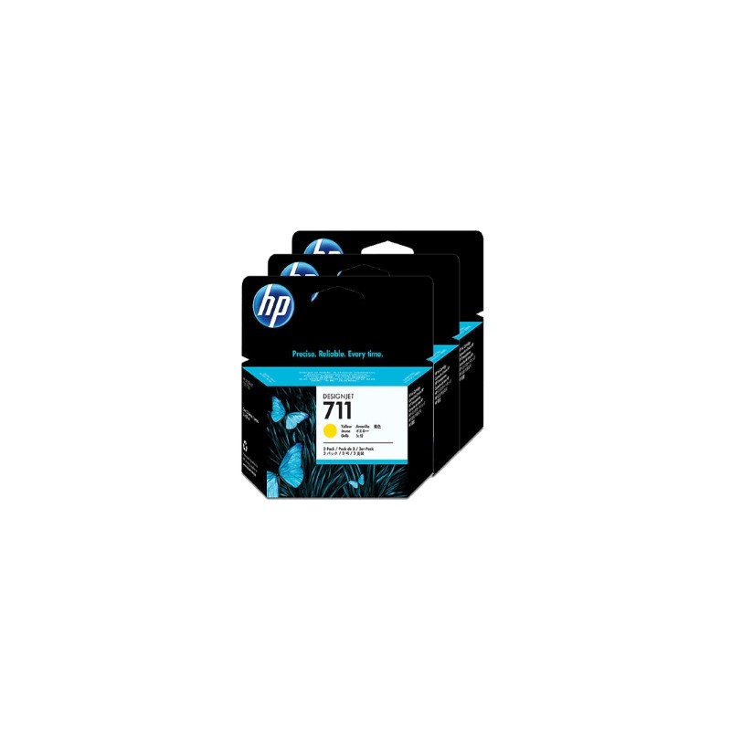 HP MULTIPACK GIALLO CZ136A 711 3-PACK 29 ML ORIGINALE HP MULTIPACK GIALLO CZ136A 711 3-PACK 29 ML ORIGINALE