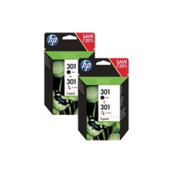 HP MULTIPACK NERO / DIFFERENTI COLORI 2X N9J72AE 301 PROMO-PACK ORIGINALE