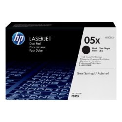 HP MULTIPACK NERO CE505XD 05X PACCO CON 2 PEZZI A  6.500 P. ORIGINALE