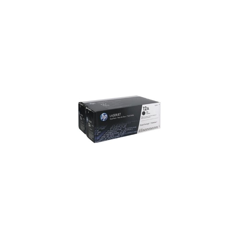 HP MULTIPACK NERO Q2612AD 12A CONFEZIONE DOPPIA A 2.000 P. ORIGINALE