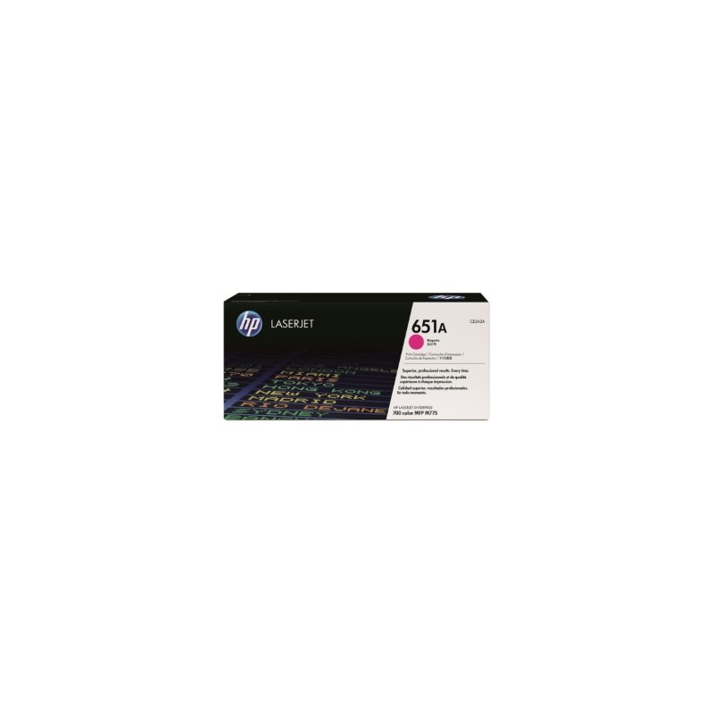 HP TONER MAGENTA CE343A 651A 16000 COPIE STANDARD ORIGINALE HP TONER MAGENTA CE343A 651A 16000 COPIE STANDARD ORIGINALE