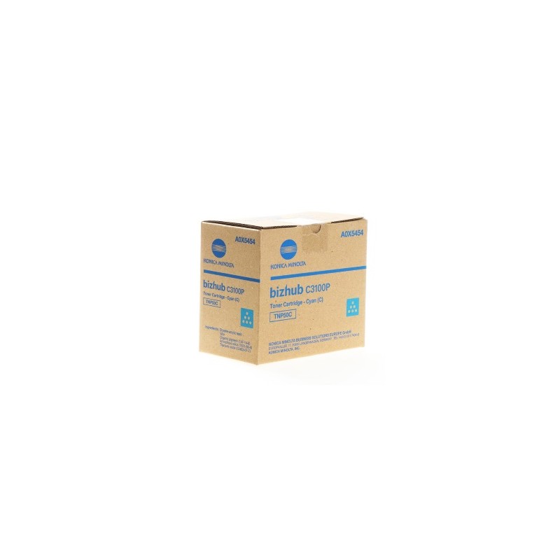 KONICA MINOLTA TONER CIANO A0X5454 TNP50C 5000 COPIE ORIGINALE KONICA MINOLTA TONER CIANO A0X5454 TNP50C 5000 COPIE ORIGINALE