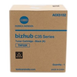 KONICA MINOLTA TONER NERO A0X5152 TNP22K 6000 COPIE ORIGINALE