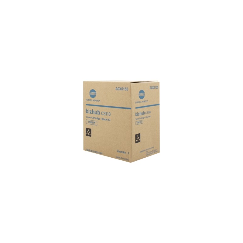 KONICA MINOLTA TONER NERO A0X5155 TNP51K 5000 COPIE ORIGINALE KONICA MINOLTA TONER NERO A0X5155 TNP51K 5000 COPIE ORIGINALE