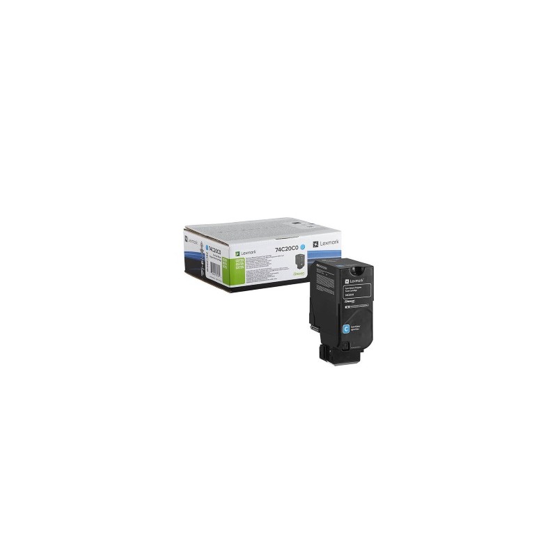 LEXMARK TONER CIANO 74C20C0 3000 COPIE ORIGINALE LEXMARK TONER CIANO 74C20C0 3000 COPIE ORIGINALE