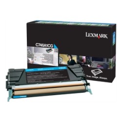 LEXMARK TONER CIANO C746A1CG C746 7000 COPIE CARTUCCIA DI STAMPA RIUTILIZZABILE ORIGINALE