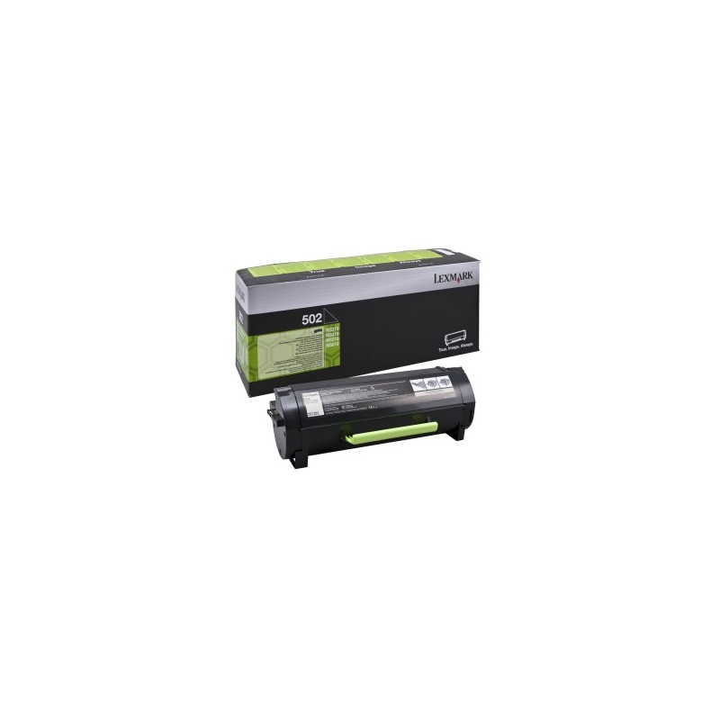 LEXMARK TONER NERO 502 50F2000 1500 COPIE CARTUCCIA DI STAMPA RIUTILIZZABILE ORIGINALE