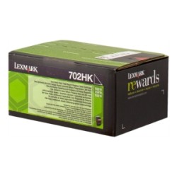 LEXMARK TONER NERO 702HK 70C2HK0 4000 COPIE CARTUCCIA DI STAMPA RIUTILIZZABILE ORIGINALE