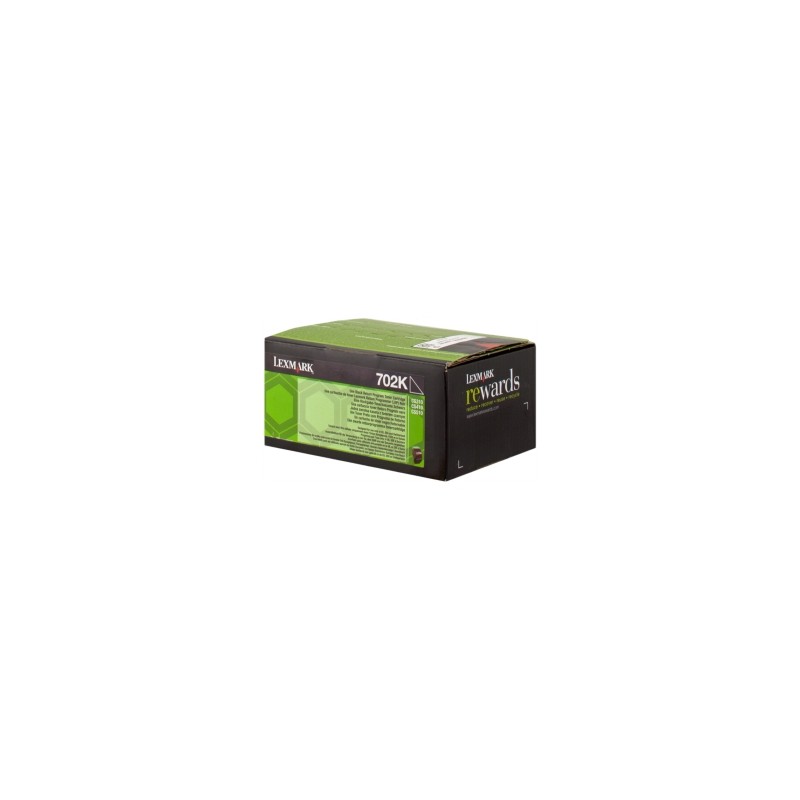 LEXMARK TONER NERO 702K 70C20K0 1000 COPIE CARTUCCIA DI STAMPA RIUTILIZZABILE ORIGINALE