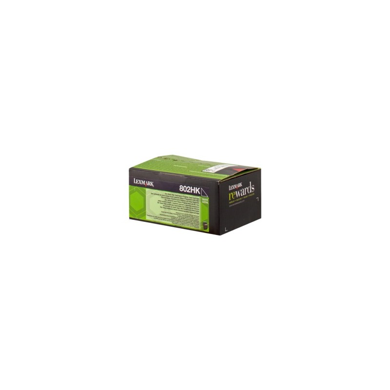 LEXMARK TONER NERO 802HK 80C2HK0 4000 COPIE CARTUCCIA DI STAMPA RIUTILIZZABILE ORIGINALE