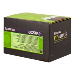LEXMARK TONER NERO 802XK 80C2XK0 8000 COPIE CARTUCCIA DI STAMPA RIUTILIZZABILE ORIGINALE