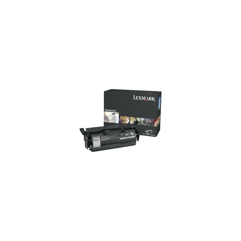 LEXMARK TONER NERO T654X31E 36000 COPIE ORIGINALE LEXMARK TONER NERO T654X31E 36000 COPIE ORIGINALE