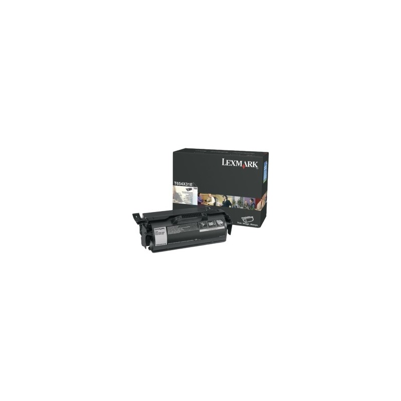 LEXMARK TONER NERO T654X31E 36000 COPIE ORIGINALE