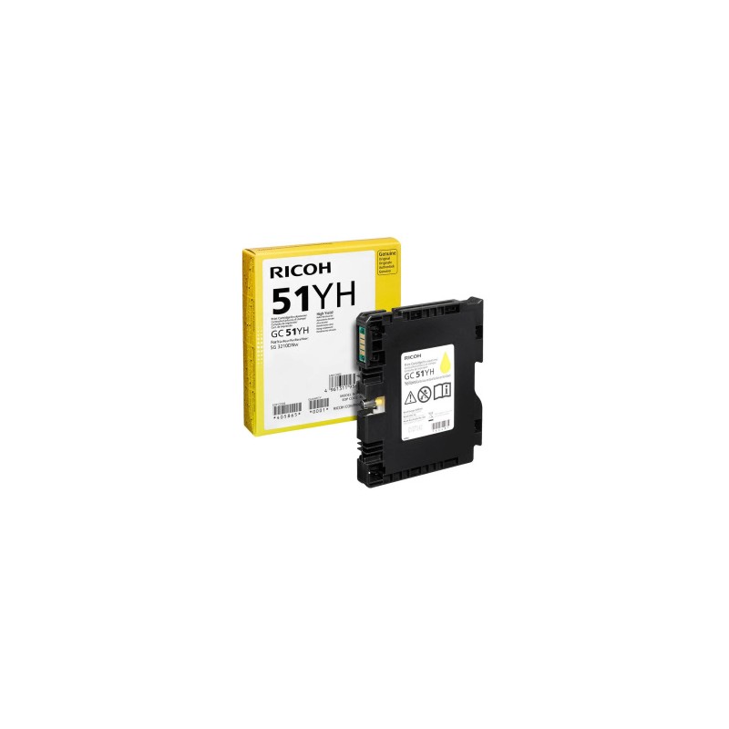 RICOH CARTUCCIA D\'INCHIOSTRO GIALLO 405865 GC51Y 2500 COPIE ORIGINALE RICOH CARTUCCIA D\'INCHIOSTRO GIALLO 405865 GC51Y 2500 COPIE ORIGINALE
