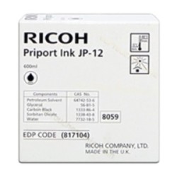 RICOH CARTUCCIA D\'INCHIOSTRO NERO JP12 817104 600ML ORIGINALE