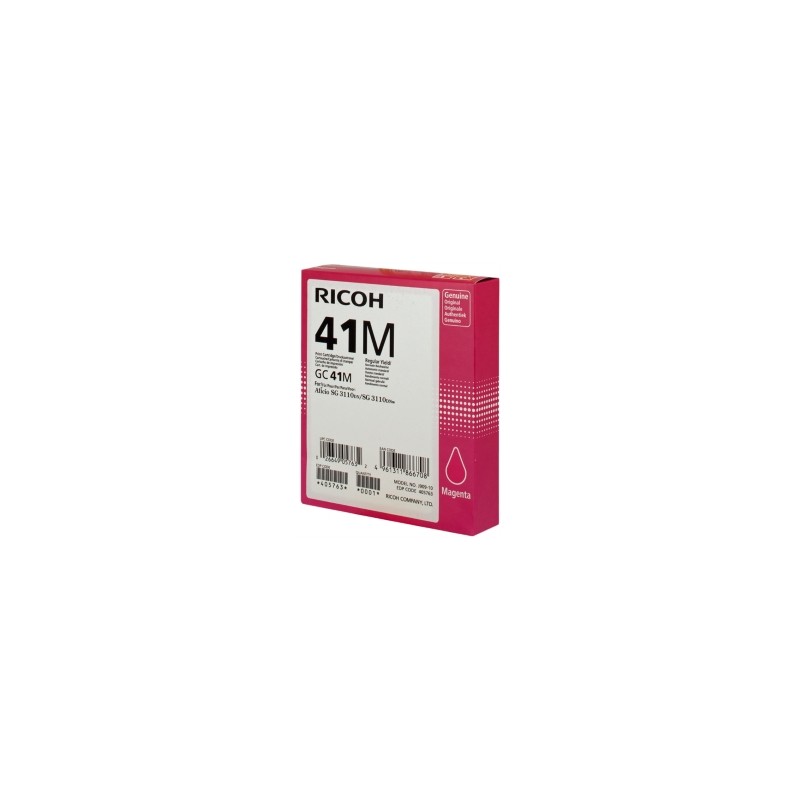 RICOH CARTUCCIA GELO MAGENTA GC41MHC 405763 2200 COPIE ORIGINALE RICOH CARTUCCIA GELO MAGENTA GC41MHC 405763 2200 COPIE ORIGINALE