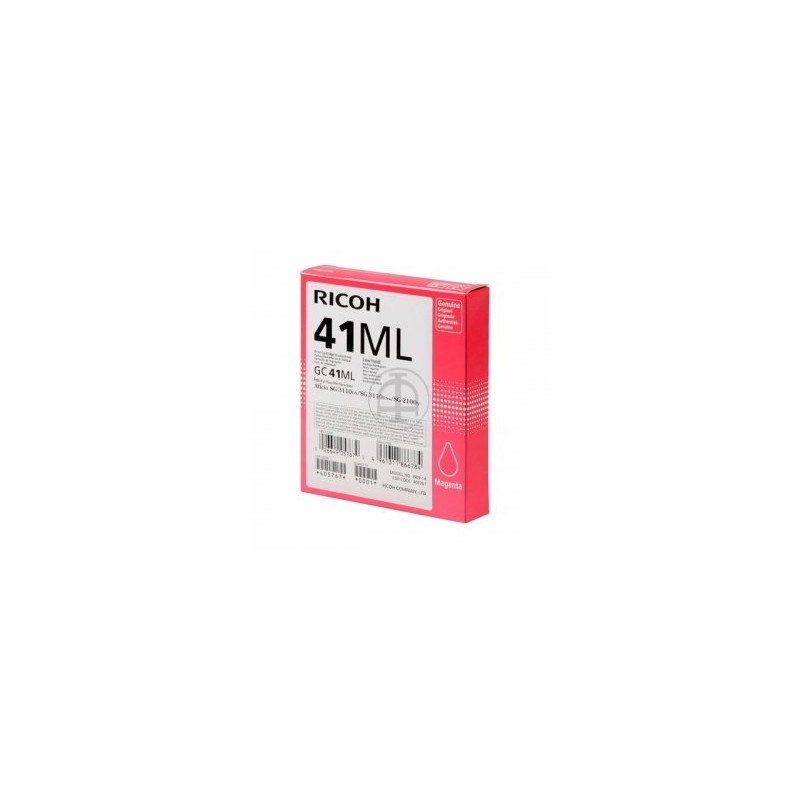 RICOH CARTUCCIA GELO MAGENTA GC41ML 405767 600 COPIE ORIGINALE RICOH CARTUCCIA GELO MAGENTA GC41ML 405767 600 COPIE ORIGINALE