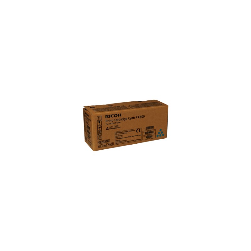 RICOH TONER CIANO 408315 P C600C 13000 COPIE ORIGINALE RICOH TONER CIANO 408315 P C600C 13000 COPIE ORIGINALE
