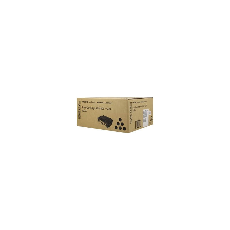 RICOH TONER NERO 407652 SP4100L 7500 COPIE TYPE 220 ORIGINALE RICOH TONER NERO 407652 SP4100L 7500 COPIE TYPE 220 ORIGINALE