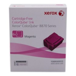 XEROX COLORSTIX MAGENTA 108R00955 17300 COPIE SOLID INK, PACCO CON 6 PEZZI ORIGINALE