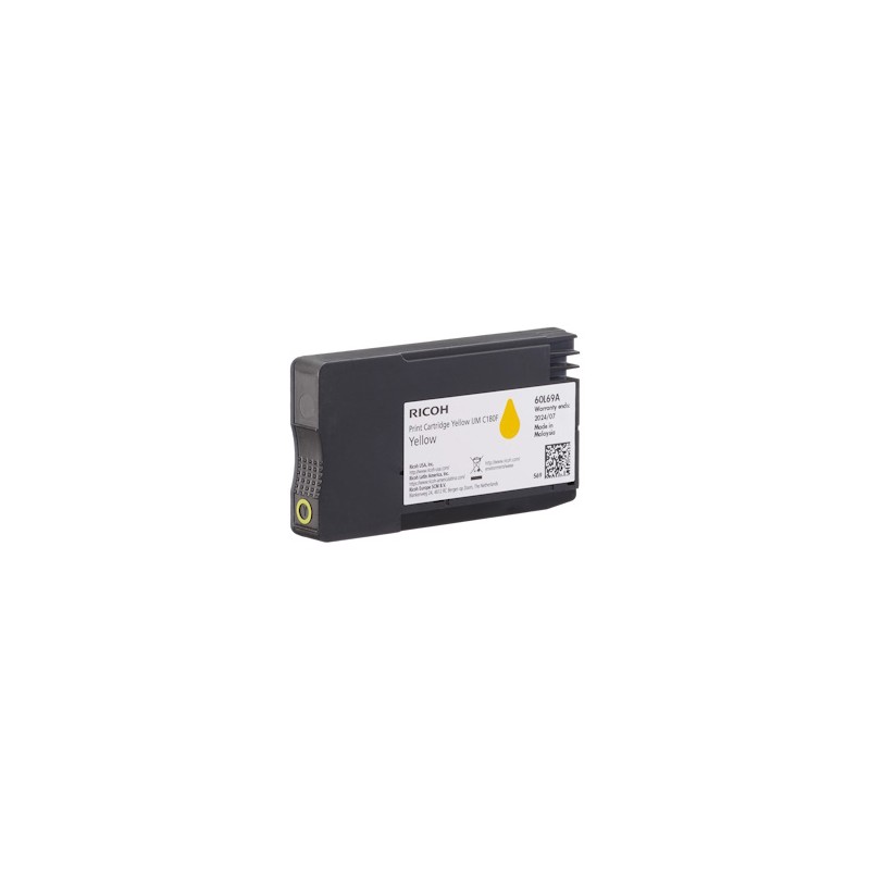 RICOH CARTUCCIA D\'INCHIOSTRO GIALLO 408520 YELLOW IJM C180F 1600 COPIE ORIGINALE RICOH CARTUCCIA D\'INCHIOSTRO GIALLO 408520 YELLOW IJM C180F 1600 COPIE ORIGINALE