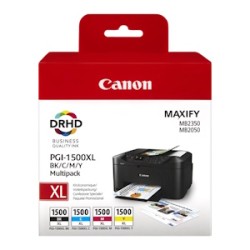 CANON MULTIPACK NERO / CIANO / MAGENTA / GIALLO PGI-1500 XL MULTI 9182B010 3935 COPIE ORIGINALE