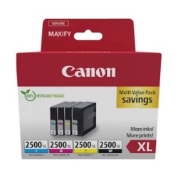 CANON MULTIPACK NERO / CIANO / MAGENTA / GIALLO PGI-2500 XL 9254B010 7070 COPIE ORIGINALE