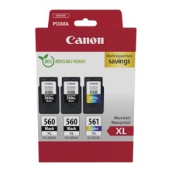 CANON MULTIPACK NERO / DIFFERENTI COLORI PG-560XL+CL-561XL 3712C009 700 COPIE ORIGINALE