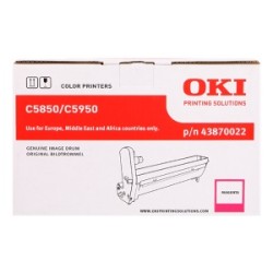 Oki Tamburo Magenta 43870022 C5850/5950 20000 Copie Tamburo Originale