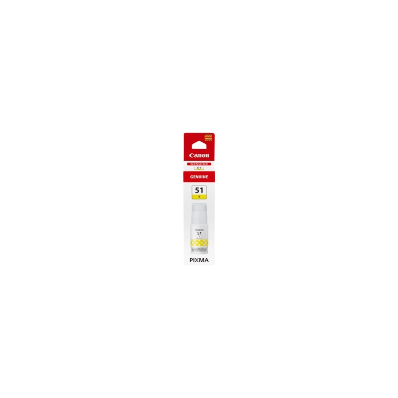 Canon Cartuccia D\'Inchiostro Giallo Gi-51Y 4548C001 7000 Copie 70Ml Originale Canon Cartuccia D\'Inchiostro Giallo Gi-51Y 4548C001 7000 Copie 70Ml Originale