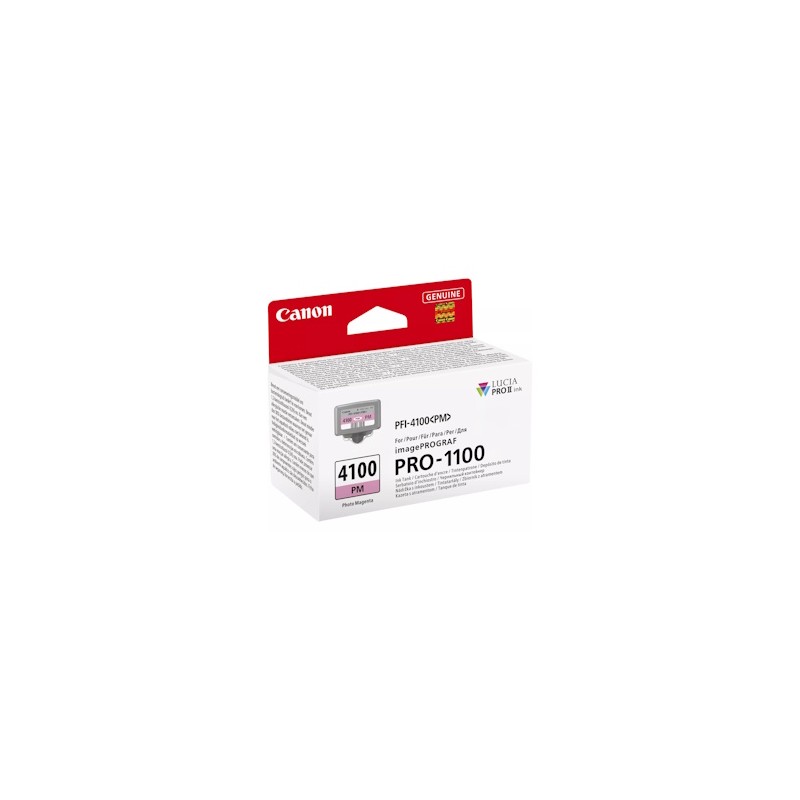 Canon Cartuccia D\'Inchiostro Magentafoto Pfi-4100Pm 6782C001 80Ml Originale Canon Cartuccia D\'Inchiostro Magentafoto Pfi-4100Pm 6782C001 80Ml Originale