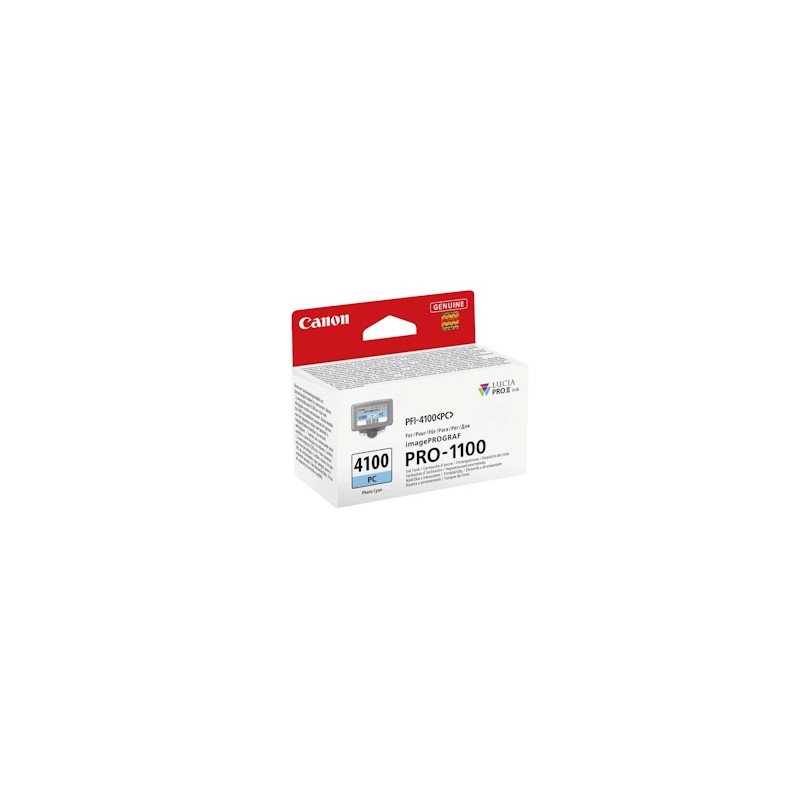 Canon Cartuccia D\'Inchiostro Cyanfoto Pfi-4100Pc 6781C001 80Ml Originale Canon Cartuccia D\'Inchiostro Cyanfoto Pfi-4100Pc 6781C001 80Ml Originale
