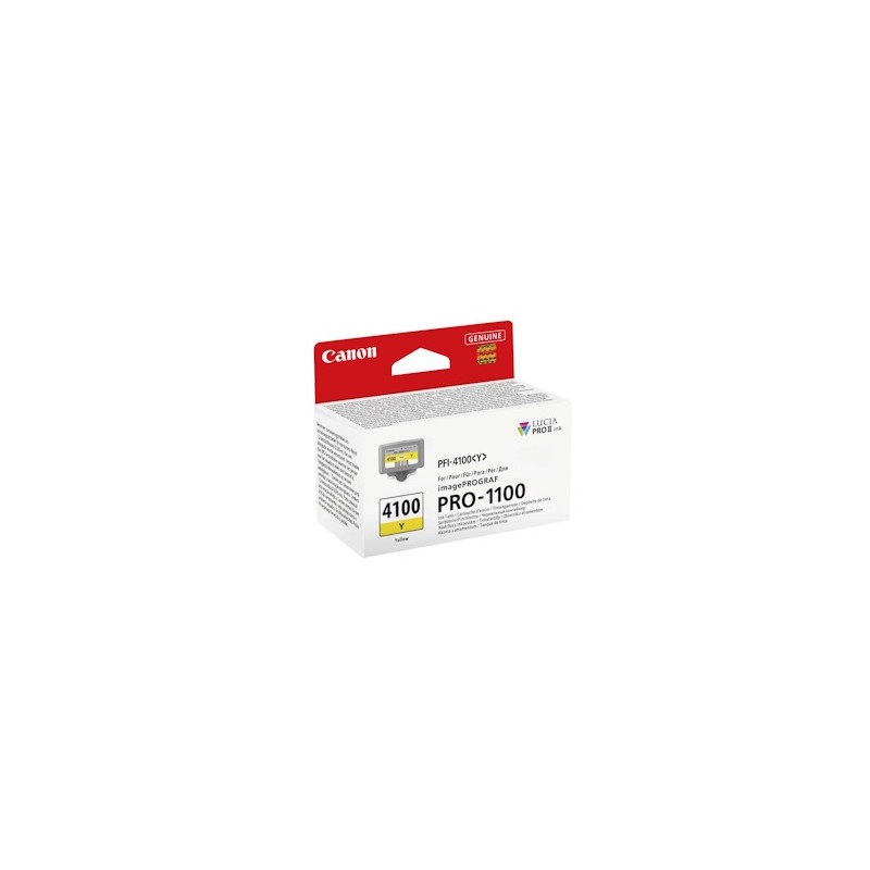Canon Cartuccia D\'Inchiostro Giallo Pfi-4100Y 6780C001 80Ml Originale Canon Cartuccia D\'Inchiostro Giallo Pfi-4100Y 6780C001 80Ml Originale