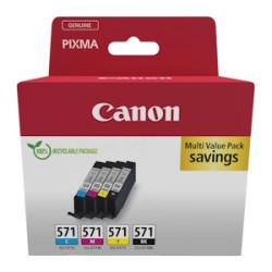 Canon Multipack Nero / Ciano / Magenta / Giallo Cli-571 0386C008 Originale