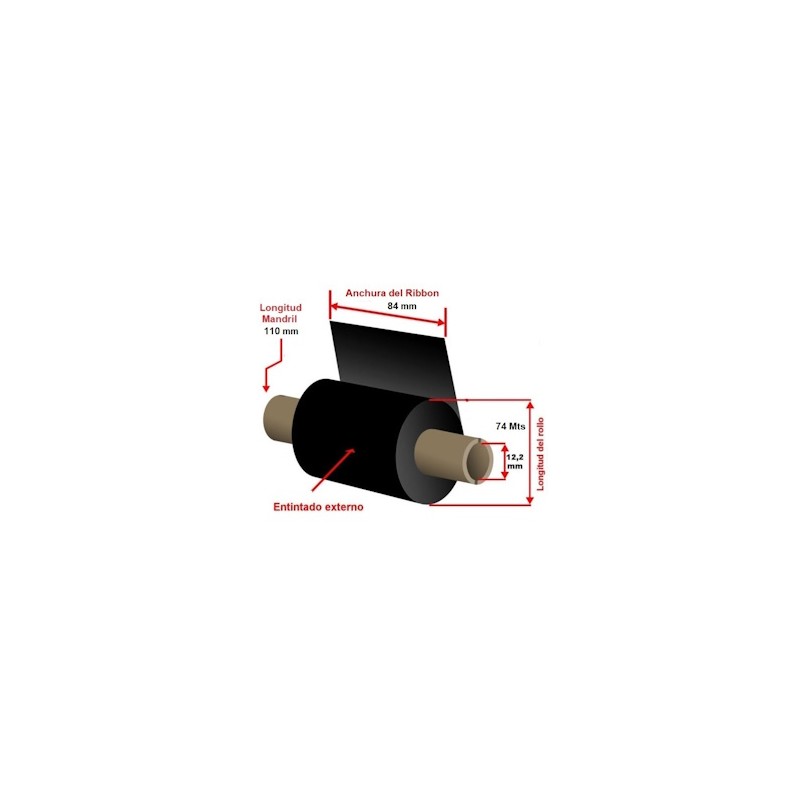 Zebra Nastro A Trasferimento Termico Nero 02300Gs08407 2300 Wax 12 Rotoli, Cera, 84 Mm X 7 Originale Zebra Nastro A Trasferimento Termico Nero 02300Gs08407 2300 Wax 12 Rotoli, Cera, 84 Mm X 7 Originale