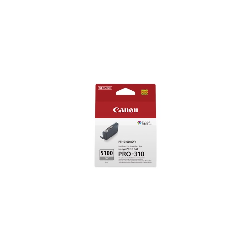 Canon Cartuccia D\'Inchiostro Grigio Pfi-5100Gy 6959C001 14Ml Originale Canon Cartuccia D\'Inchiostro Grigio Pfi-5100Gy 6959C001 14Ml Originale